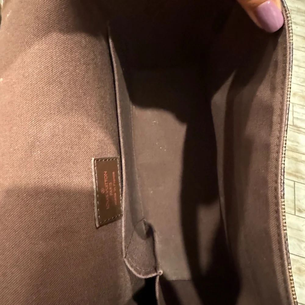 Louis Vuitton Melville Reporter Damier Ebene Messenger Crossbody Bag P0006